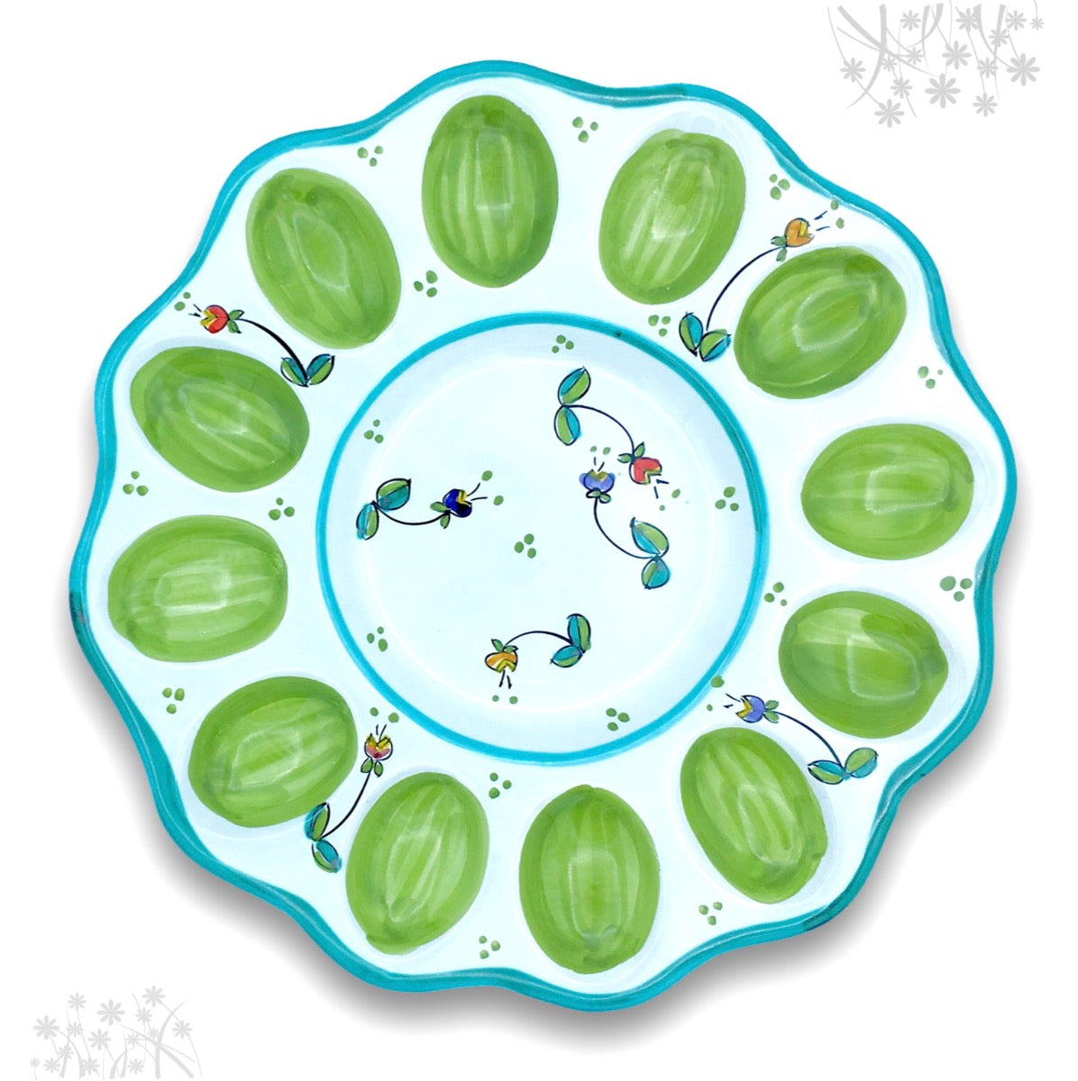 Piatto porta uova Pasqua in ceramica di Vietri 