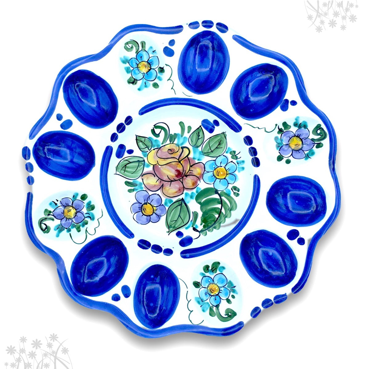 Piatto porta uova Pasqua in ceramica di Vietri 