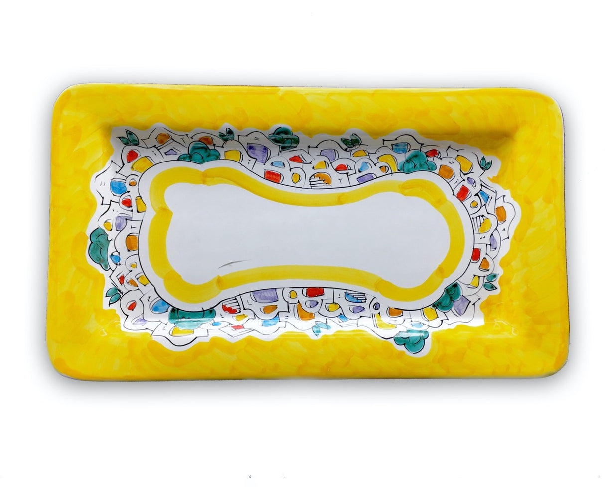 Piatto Rettangolare in Ceramica Vietrese