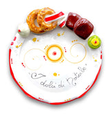 Piatto Smerlato Natale in Ceramica Vietrese app. Dolci Natalizi Napoletani