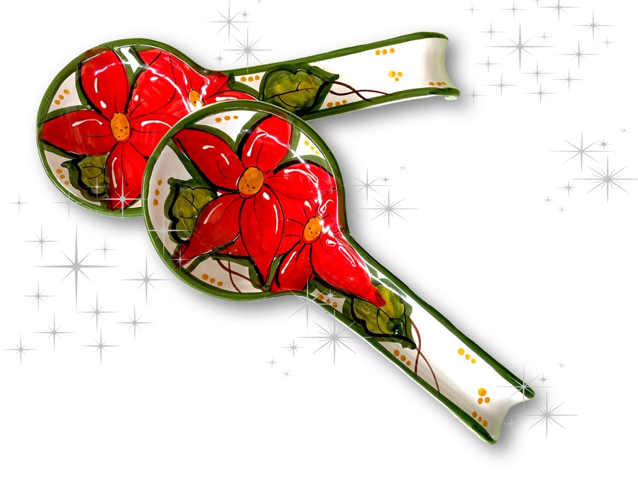 Poggiamestolo Roma Natale decoro STELLA DI NATALE