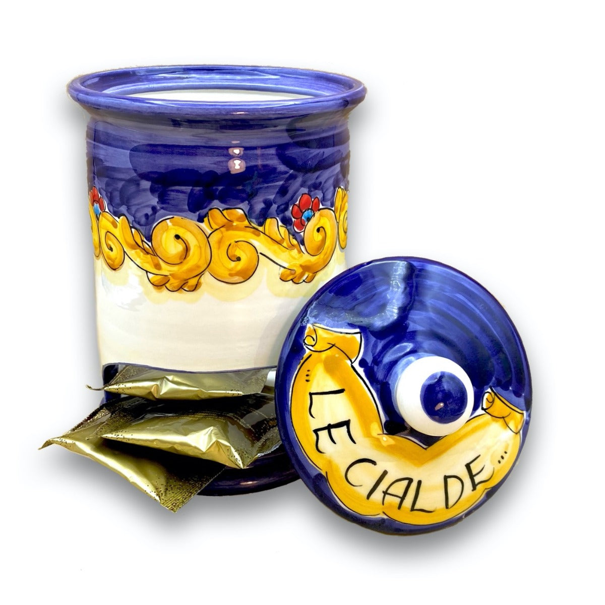 Porta cialde caffè in ceramica di Vietri