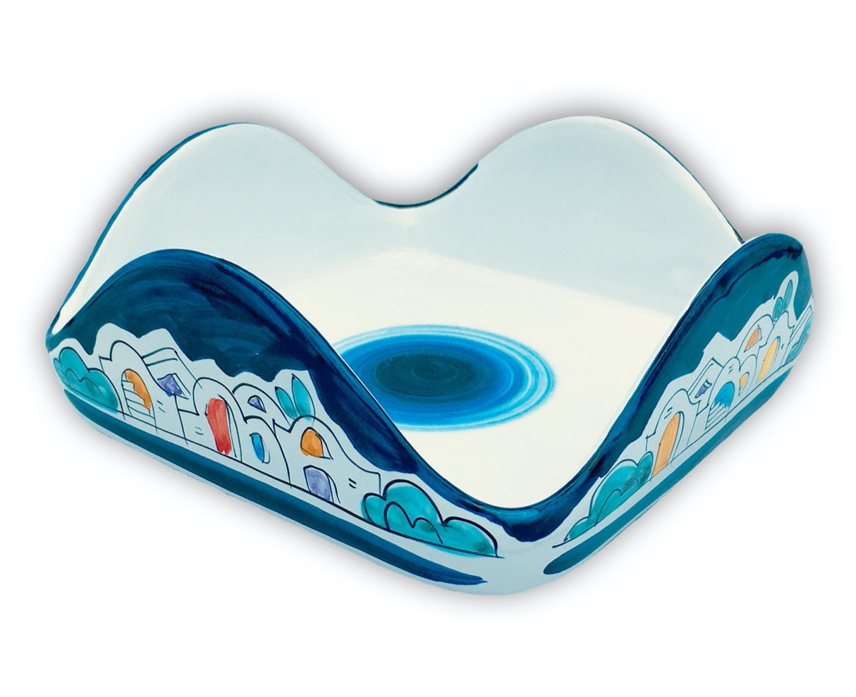 Porta Tovaglioli Quadrato in Ceramica Vietrese