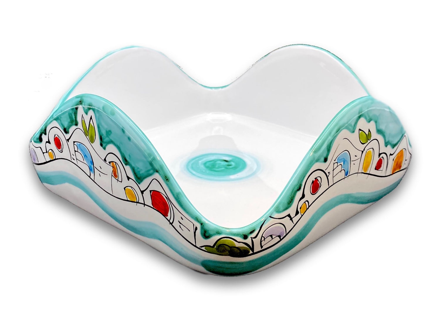 Porta Tovaglioli Quadrato in Ceramica Vietrese