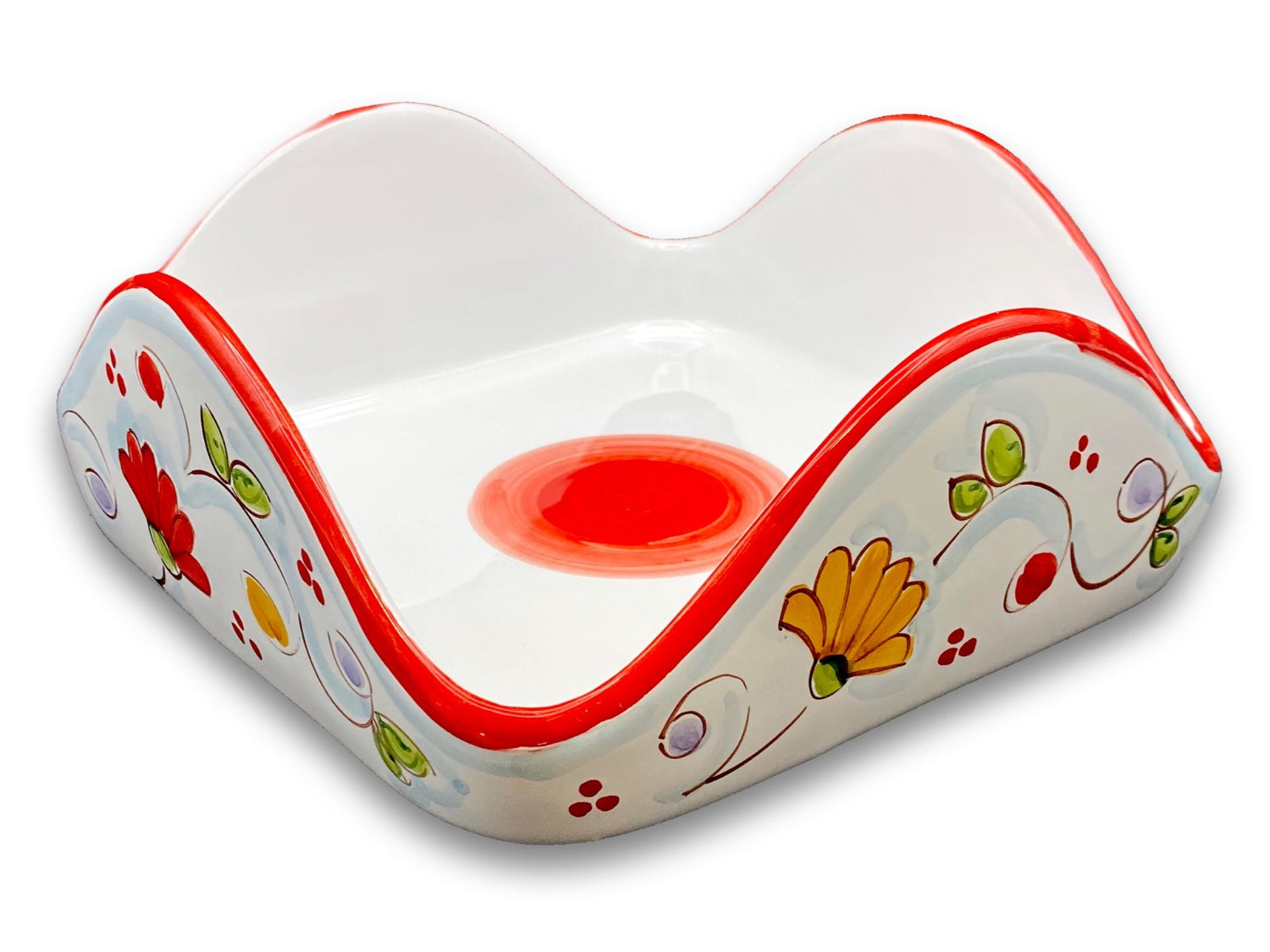 Porta Tovaglioli Quadrato in Ceramica Vietrese