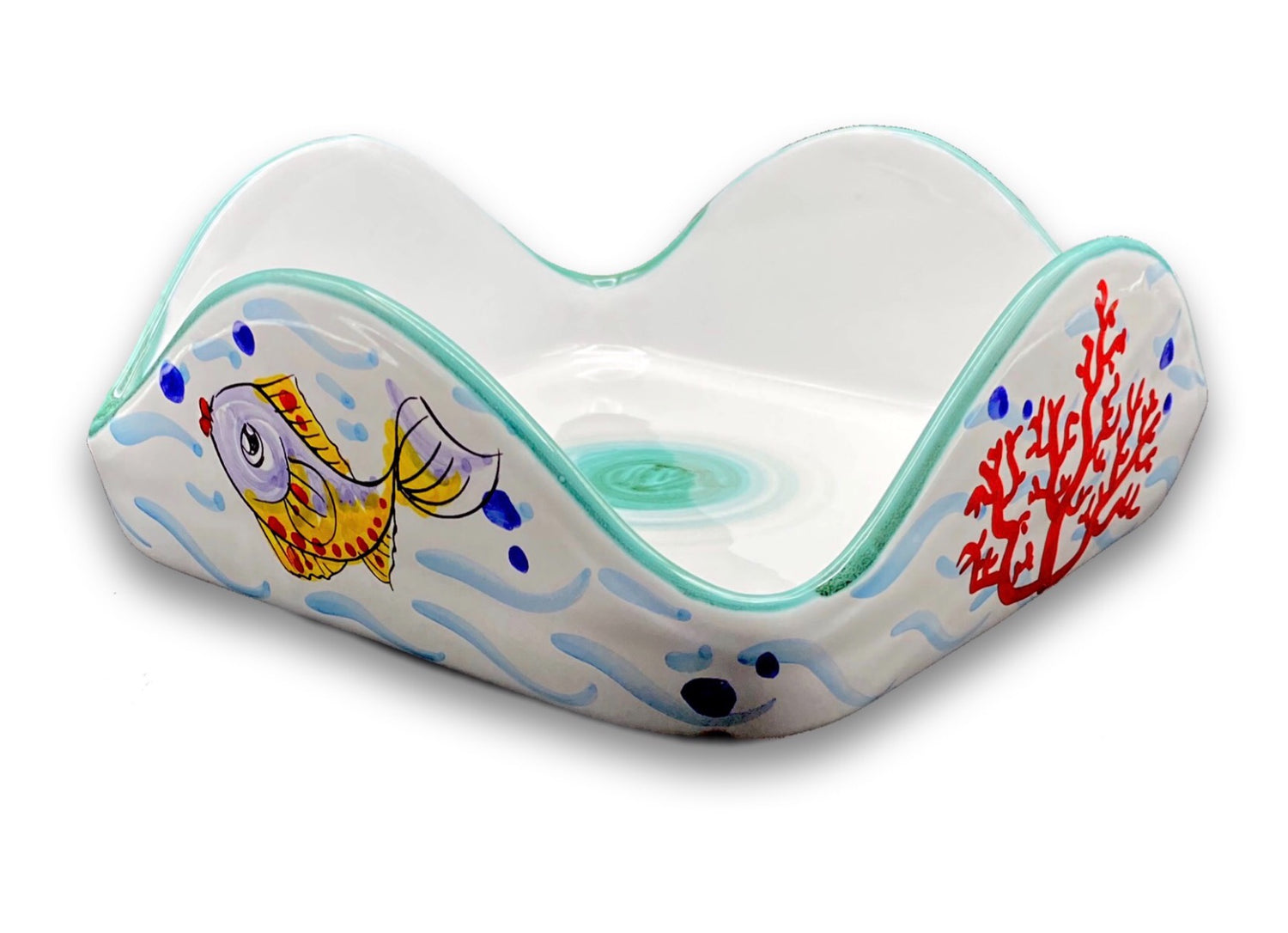 Porta Tovaglioli Quadrato in Ceramica Vietrese