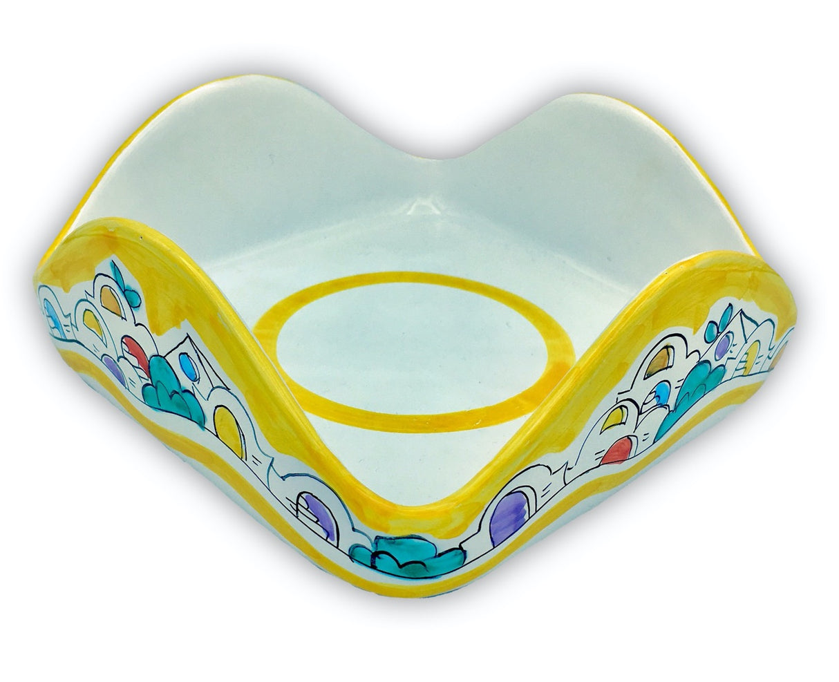 Porta tovaglioli quadrato in ceramica di Vietri 