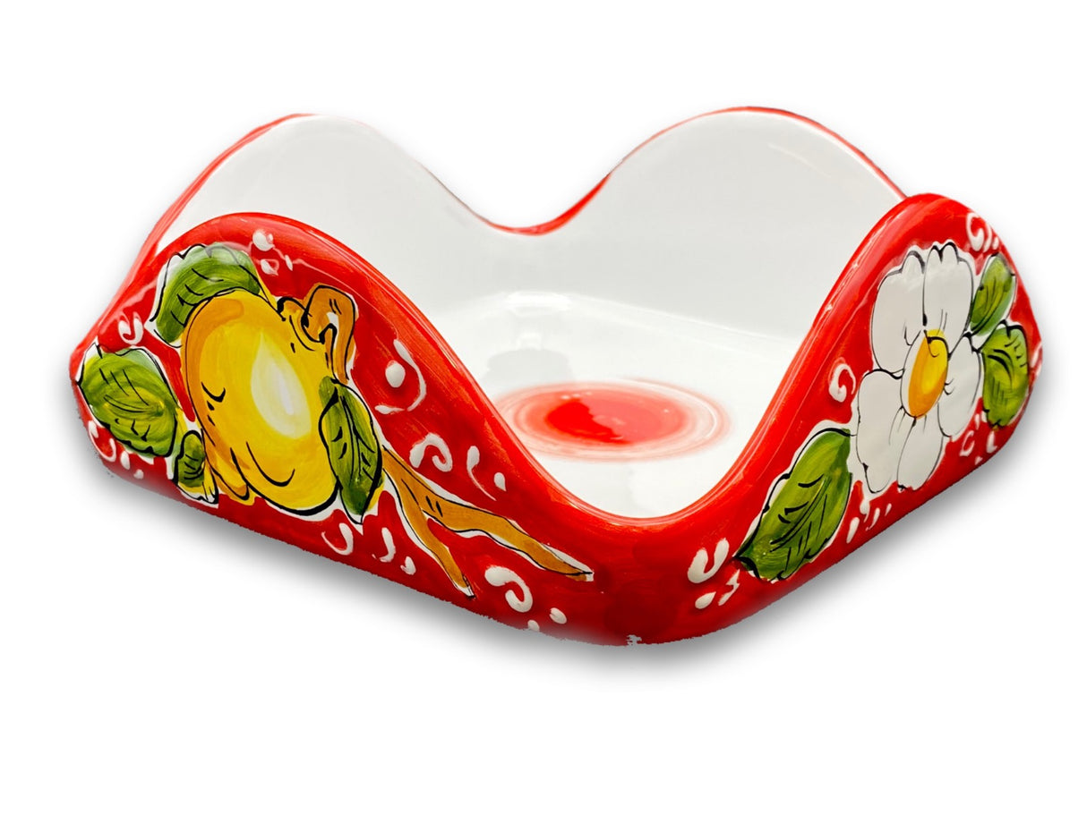 Porta tovaglioli quadrato in ceramica di Vietri 