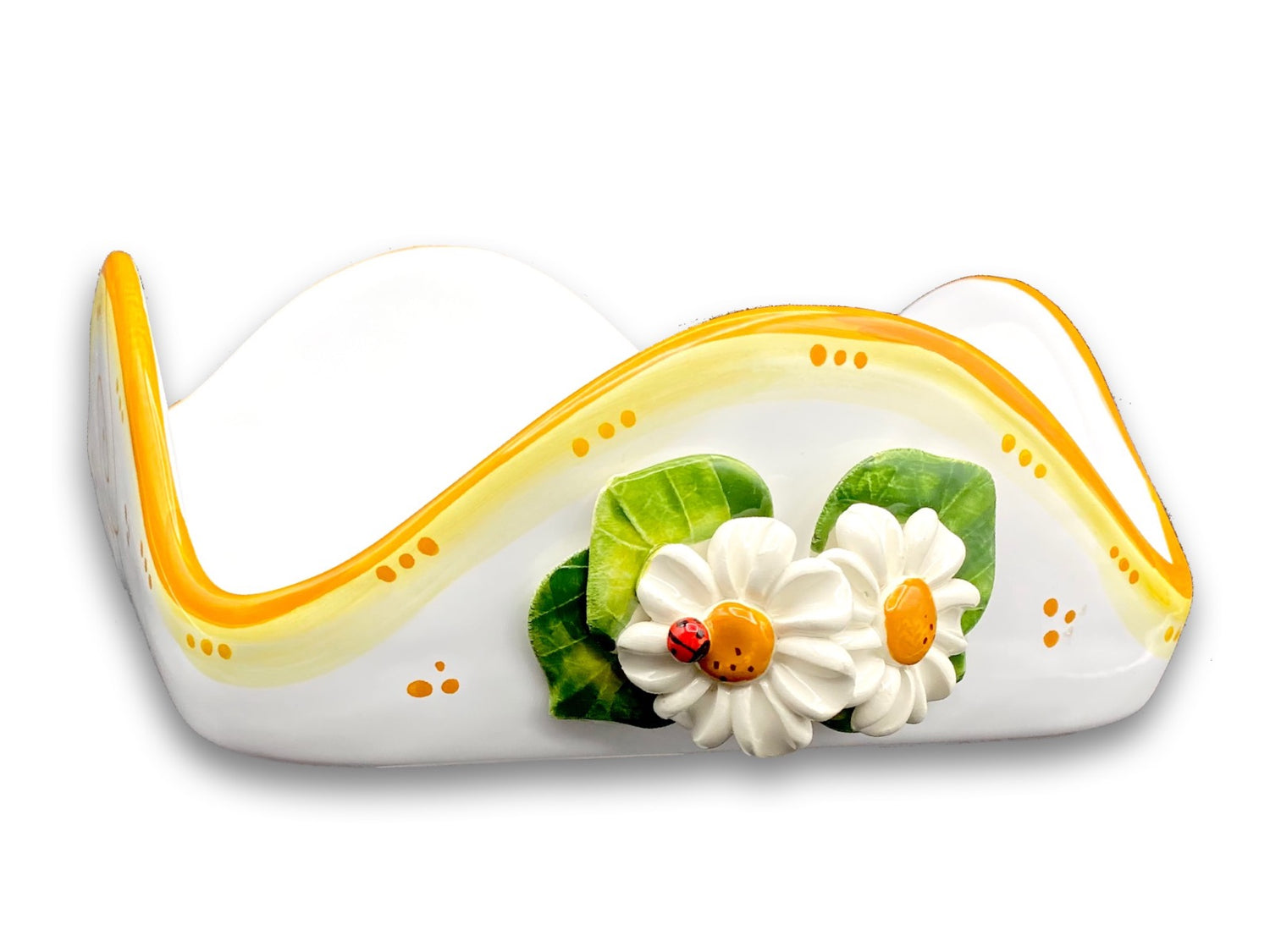 Porta Tovaglioli Quadrato in Ceramica Vietrese