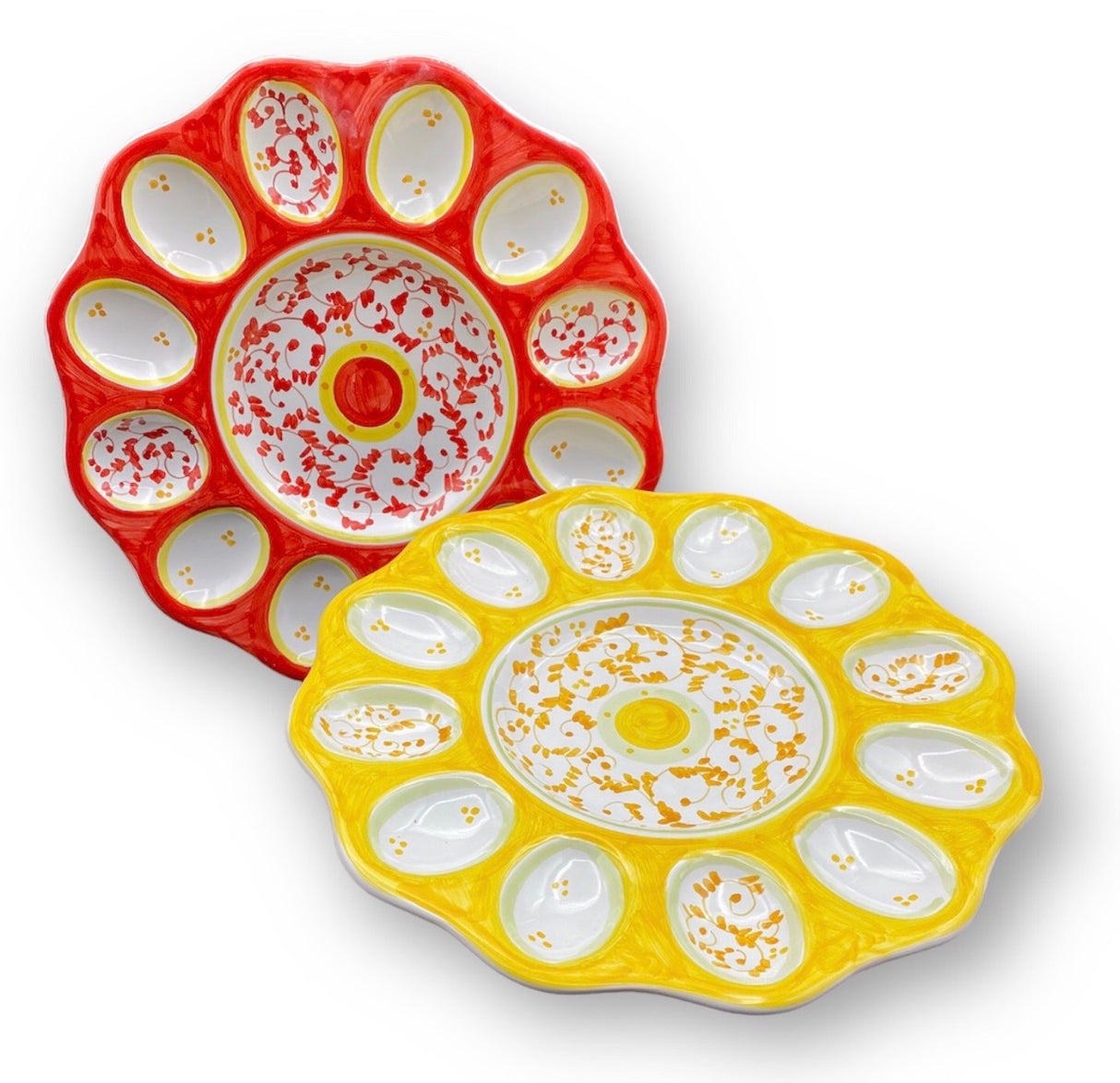 Piatto porta uova Pasqua in ceramica di Vietri 