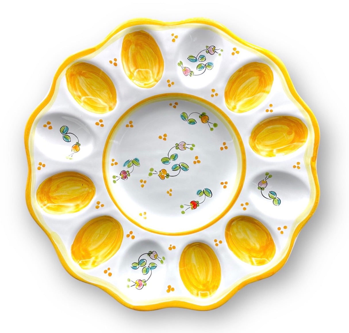 Piatto porta uova Pasqua in ceramica di Vietri 
