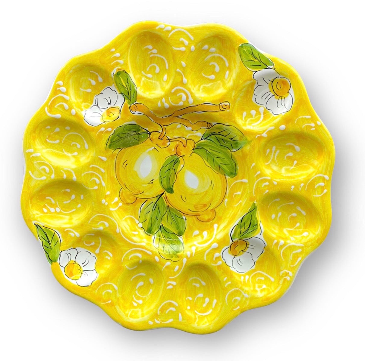 Piatto porta uova Pasqua in ceramica di Vietri 