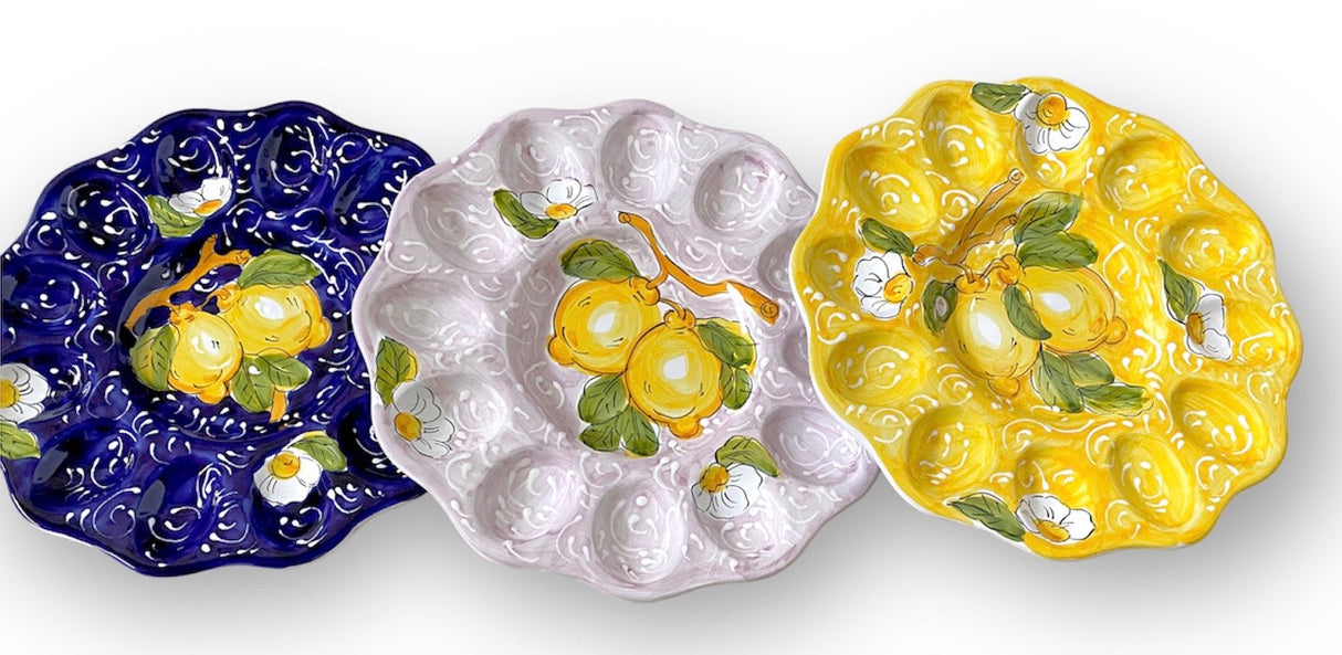 Piatto porta uova Pasqua in ceramica di Vietri 