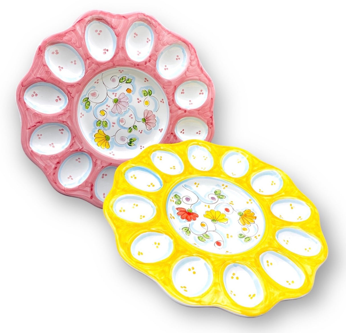 Piatto porta uova Pasqua in ceramica di Vietri 