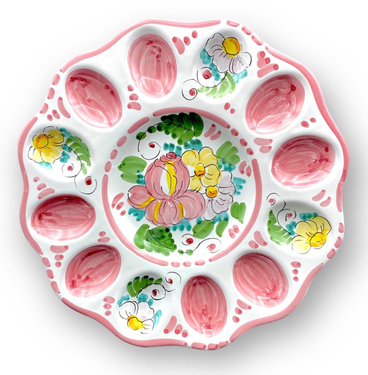 Piatto porta uova Pasqua in ceramica di Vietri 
