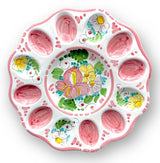 Piatto porta uova Pasqua in ceramica di Vietri 