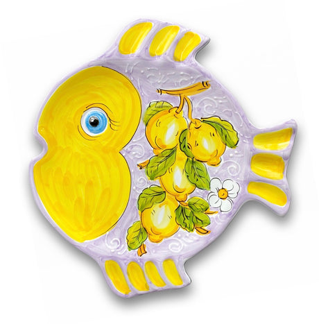 Piatto Pesce Rotondo in ceramica di Vietri