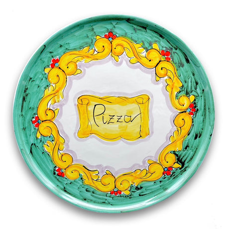 Piatto Pizza in ceramica vietrese DECORO BAROCCO