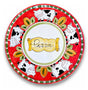 Piatto Pizza in ceramica vietrese DECORO MUCCA NEW