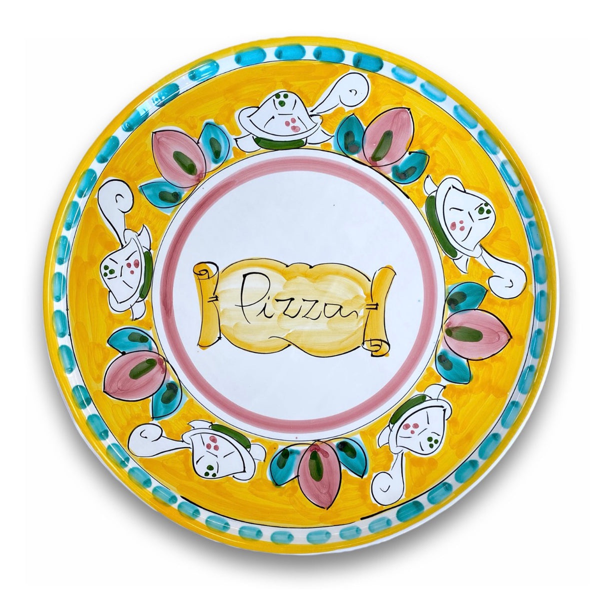Piatto Pizza in ceramica vietrese DECORO TARTARUGA NEW
