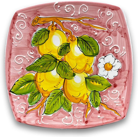 Piatto Sushi in ceramica vietrese DECORO LIMONE VIETRI