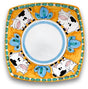 Piatto Sushi in ceramica vietrese DECORO MUCCA NEW