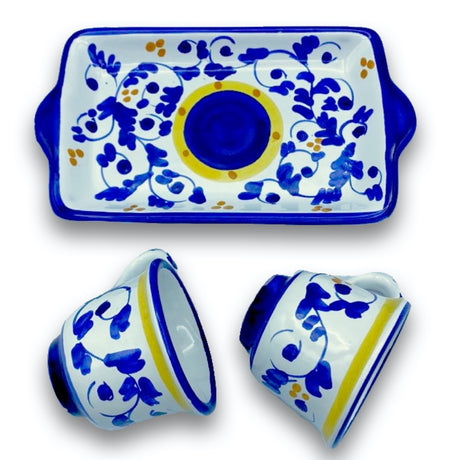 Servizio caffè per 2 in ceramica di Vietri 