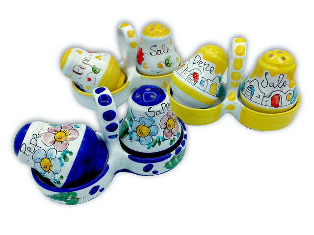 Servizio Sale e Pepe in coppe in Ceramica Vietrese
