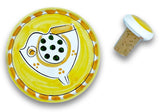 Sotto bottiglia in ceramica di Vietri con tappo 