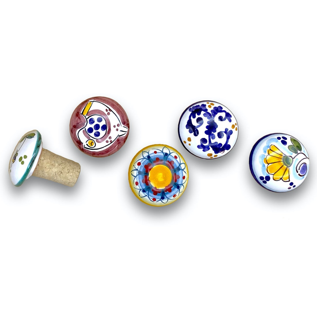 Tappo con sughero in ceramica di Vietri 