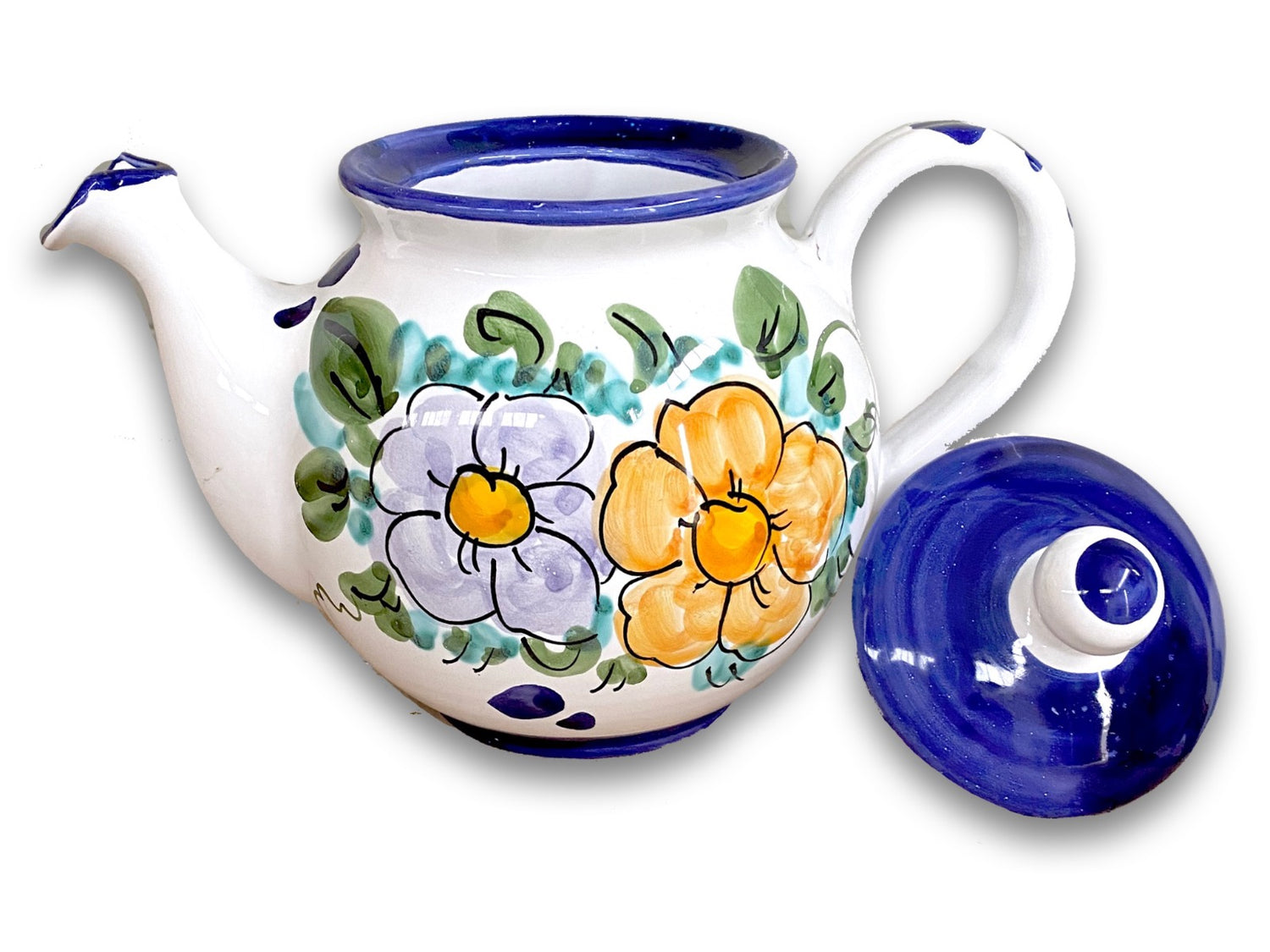 Teiera a palla in ceramica di Vietri 