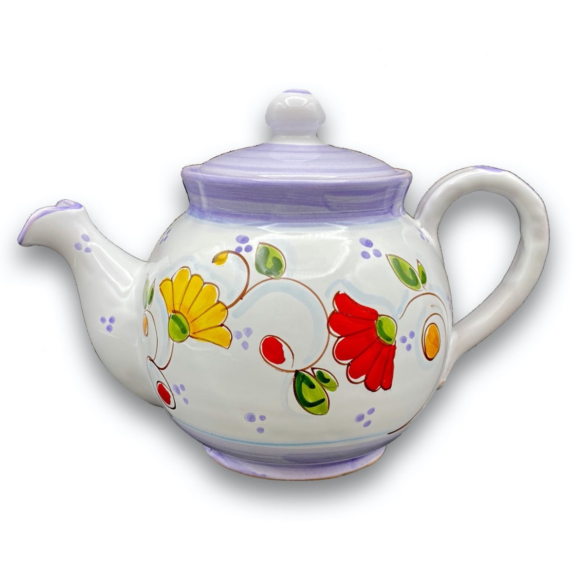 Teiera a palla in ceramica di Vietri 
