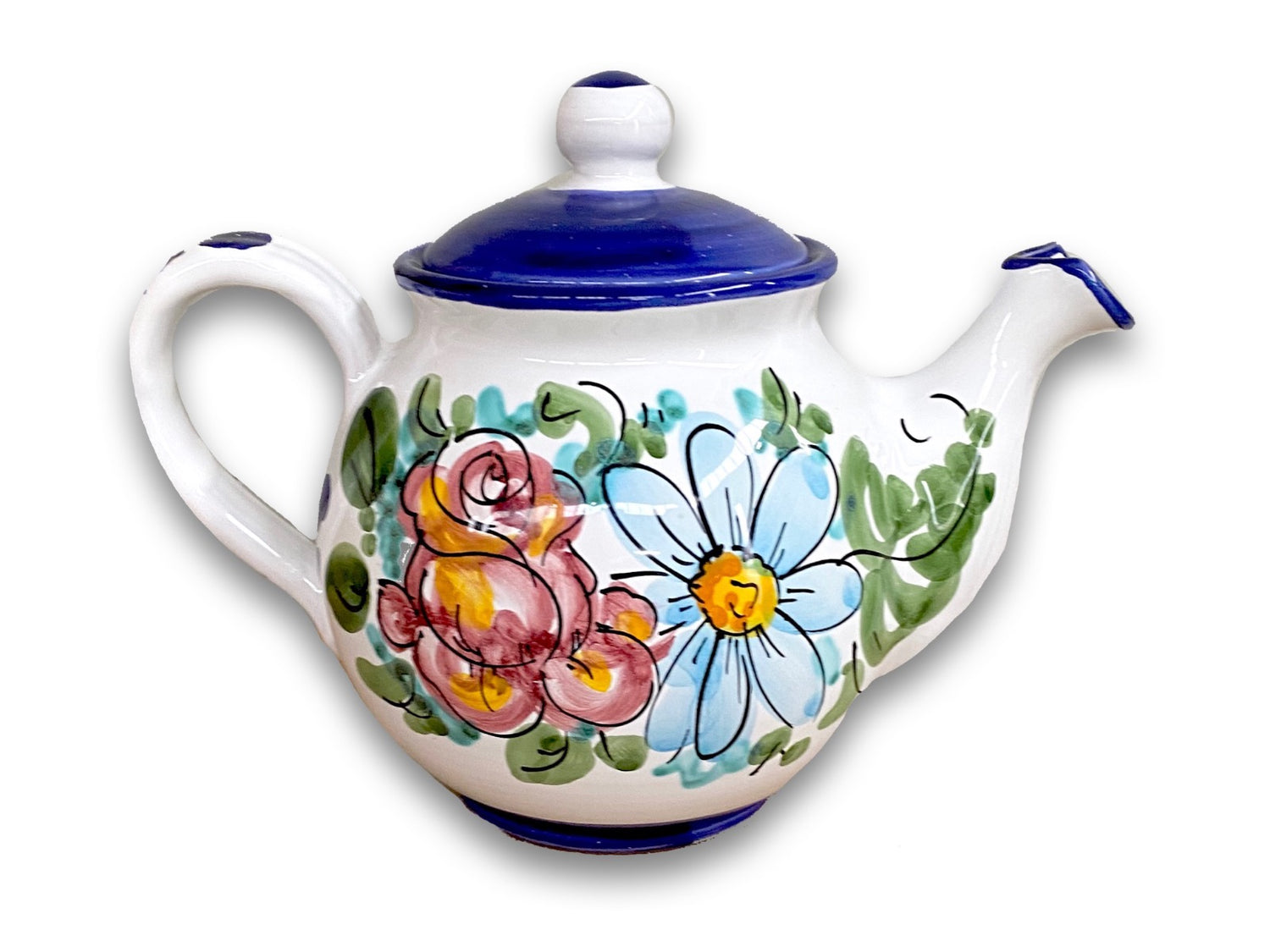 Teiera a palla in ceramica di Vietri 
