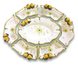 Antipastiera 7 pezzi in Ceramica Vietrese APPLICAZIONE LIMONI