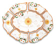 Antipastiera 7 pezzi in Ceramica Vietrese APPLICAZIONE MARGHERITE