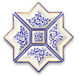 Antipastiera a Stella in Ceramica Vietrese DECORO BAROCCHETTO