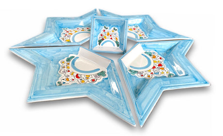 Antipastiera a Stella in ceramica di Vietri