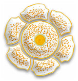 Antipastiera Fiore in ceramica vietrese DECORO BAROCCHETTO