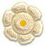 Antipastiera Fiore in ceramica vietrese DECORO BAROCCHETTO