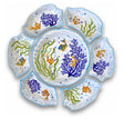 Antipastiera Fiore in ceramica vietrese DECORO FONDO MARE