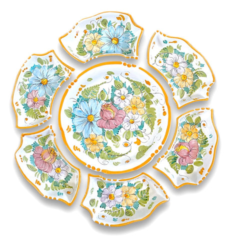 Antipastiera Fiore in ceramica vietrese DECORO VIETRI ANTICO