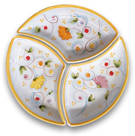 Antipastiera Girella in ceramica vietrese DECORO PRIMULA NEW