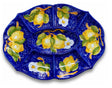 Antipastiera Ovale Monoblocco in ceramica vietrese DECORO LIMONE VIETRI