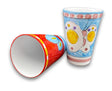 Bicchiere in ceramica vietrese DECORO FARFALLA NEW
