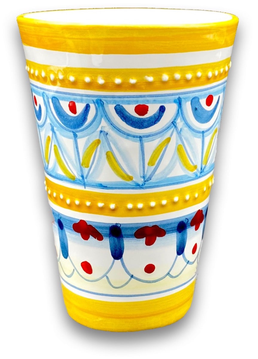 Bicchiere in ceramica di Vietri