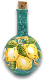 Bottiglia in Ceramica Vietrese a Palla (tappo in sughero) DECORO LIMONE VIETRI