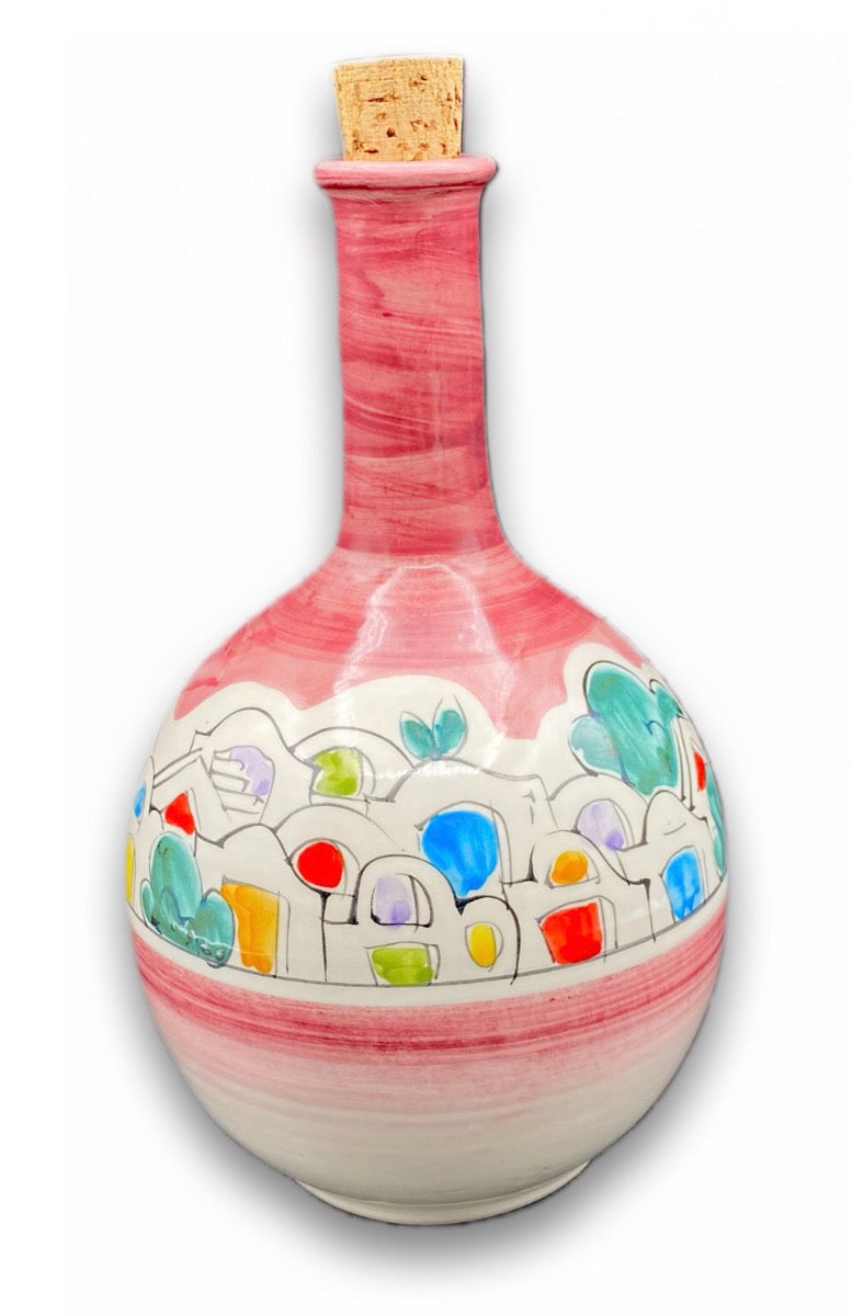 Bottiglia a palla in ceramica di Vietri