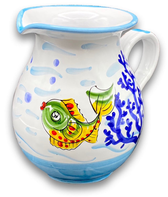 Brocca in ceramica Vietrese DECORO FONDO MARE