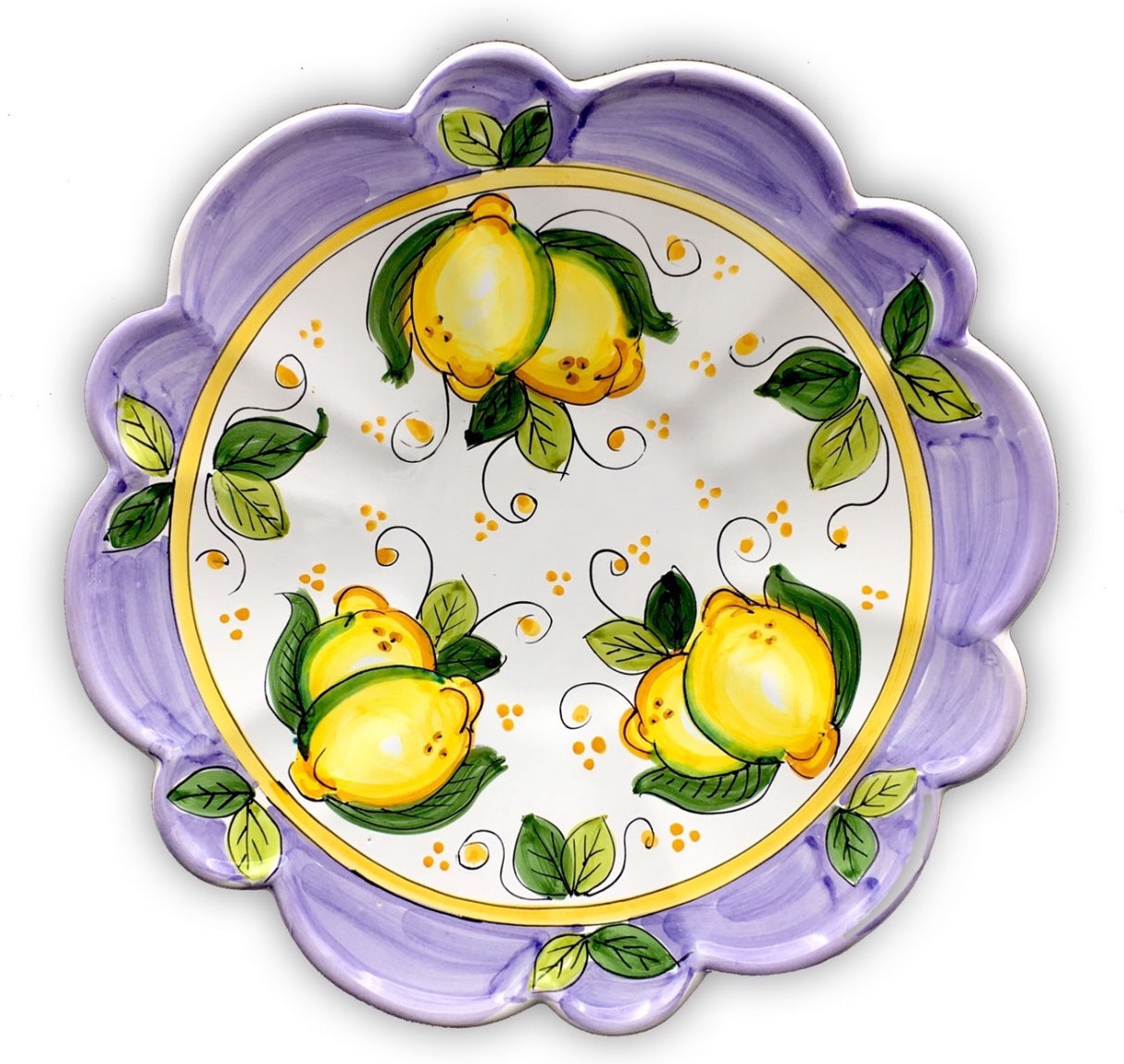 Centrotavola Margherita in ceramica Vietrese DECORO LIMONE COSTIERA NEW