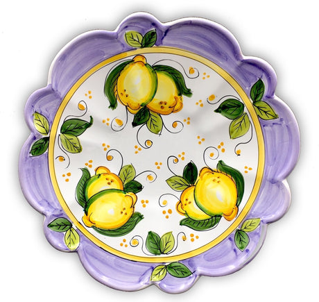 Centrotavola Margherita in ceramica Vietrese DECORO LIMONE COSTIERA NEW
